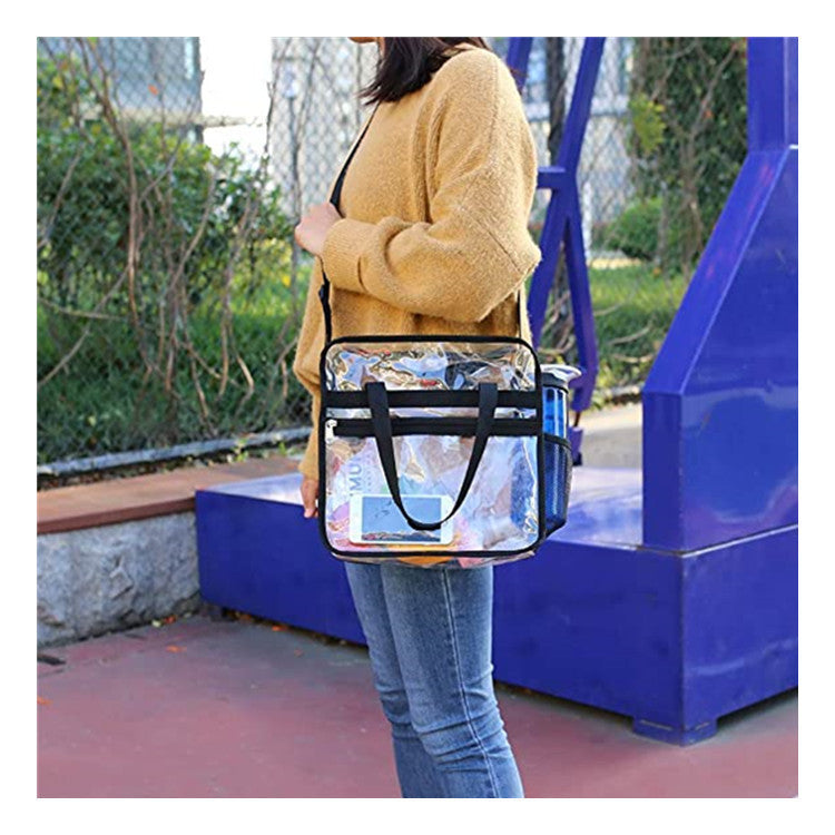 PVC Black Large Capacity Sealing Shopping Bag for Travel Medicine Candy and Groceries Supermarket Use