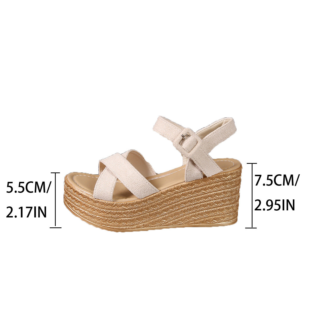 Platform Suede Women's Wedge Sandals
