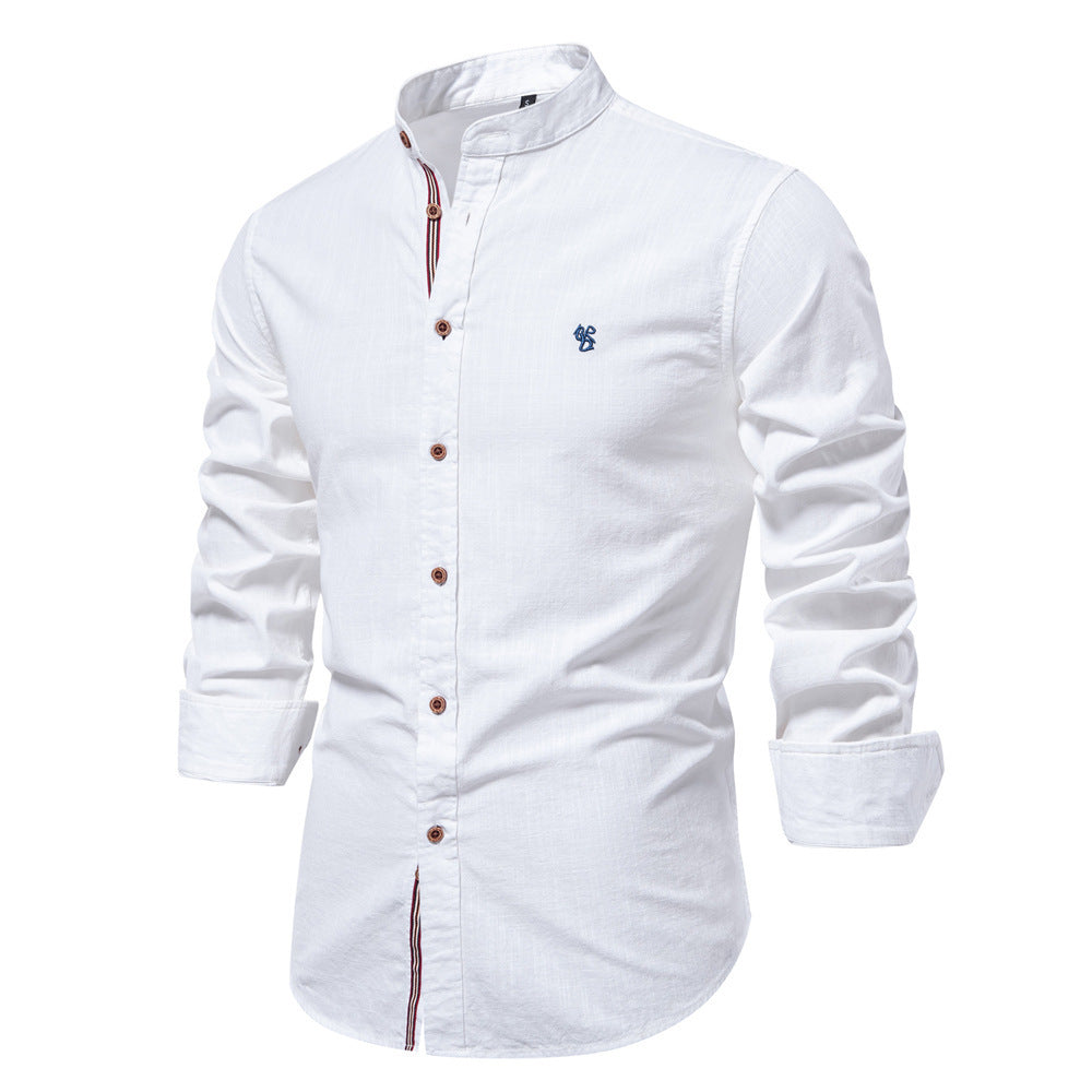 Japanese Style Long Sleeve Shirt Men's Fashion Summer Cotton And Linen