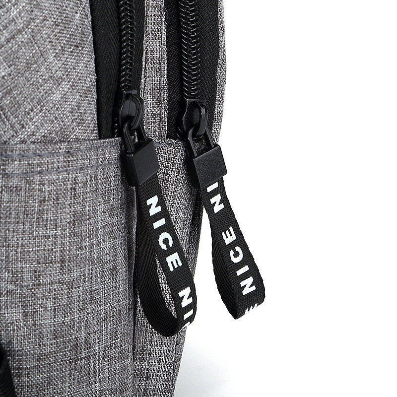 Casual Youth Korean Style Shoulder Bag For Men Oxford Cloth Messenger Bag Solid Color