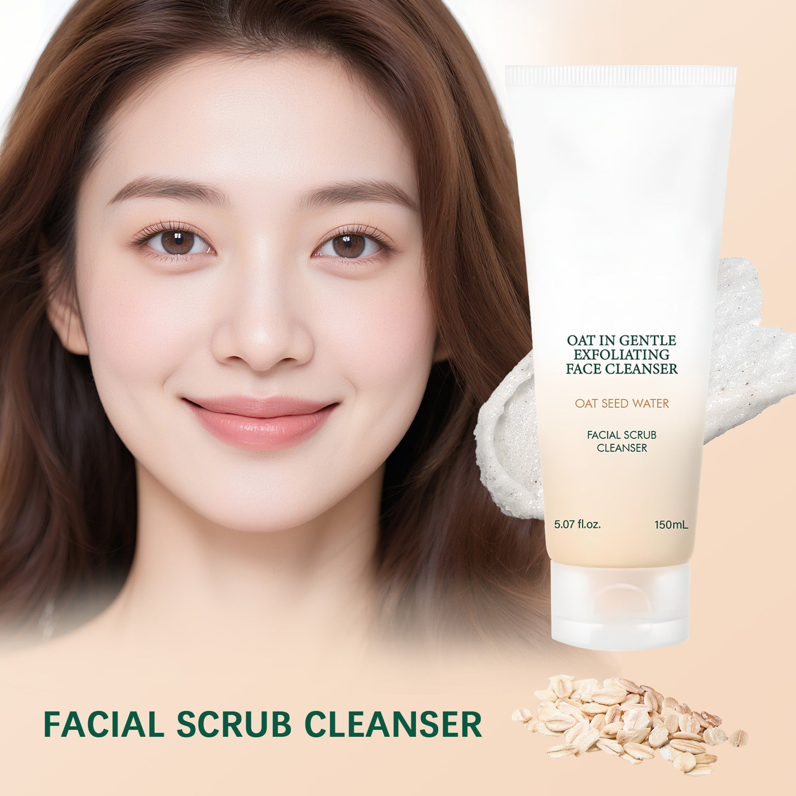Oat Facial Cleanser Foam - Gentle Pore Cleansing