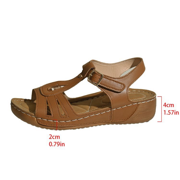 Women's Fashionable All-Match Buckle Sandals - Casual European American Style