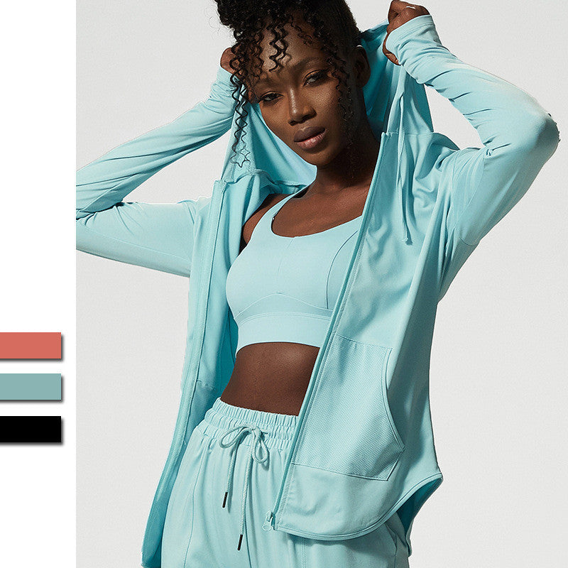 Womens Thin Quick Dry Long Sleeve Sports Top For Running Workout Yoga Black Orange Cyan