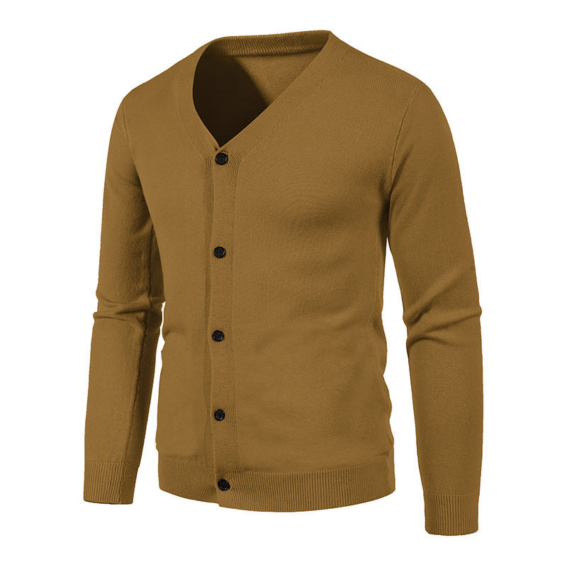 Fashion Men's Cardigan Personality V-neck Fashion Knitwear Sweater