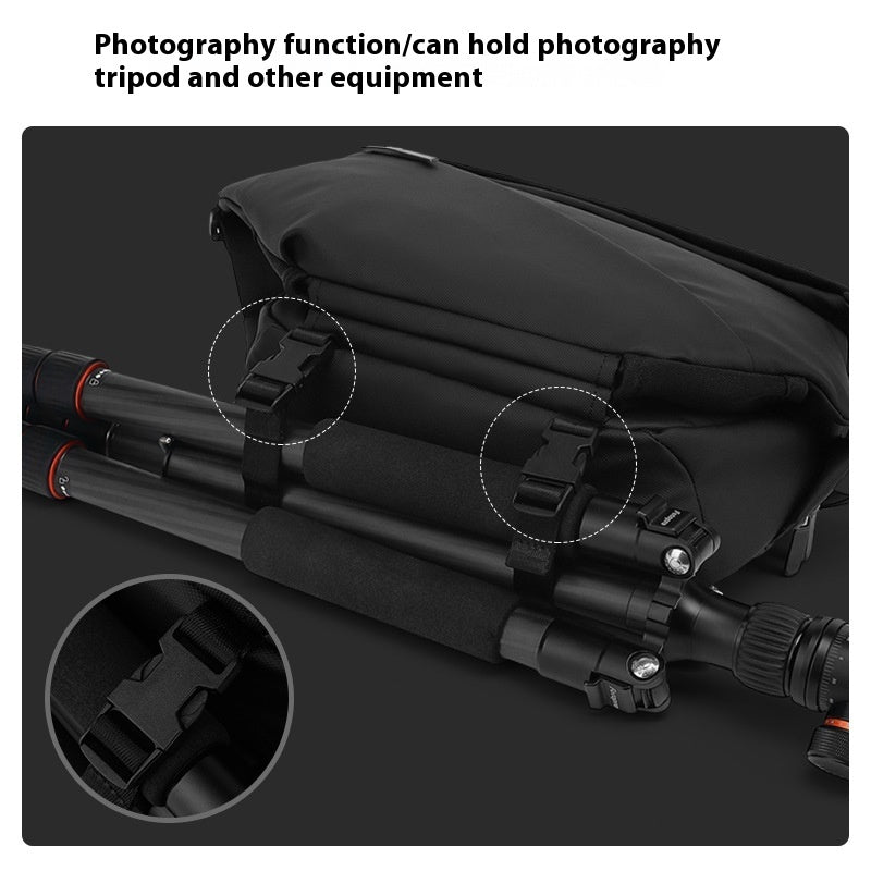 Charcoal Black Crossbody Multifunctional Sports Fitness Chest Bag for Travel and Everyday Use