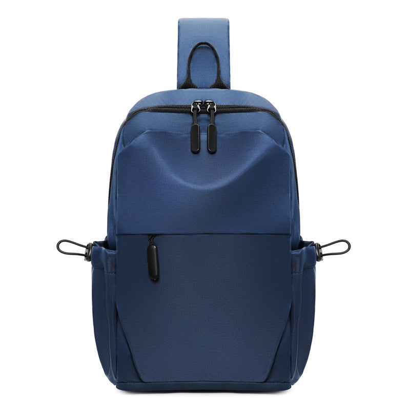 Men's Chest Bag Lightweight Large Capacity Shoulder Messenger Bag Waterproof With Polyester Lining Gray Black Blue