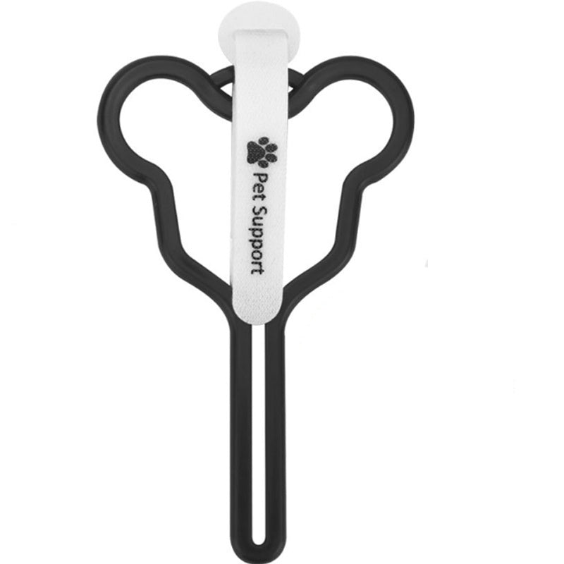 Pet Poop Bag Holder Hands Free Fixed Clip For Cat And Dog Walking Dispenser Velcro Random Color