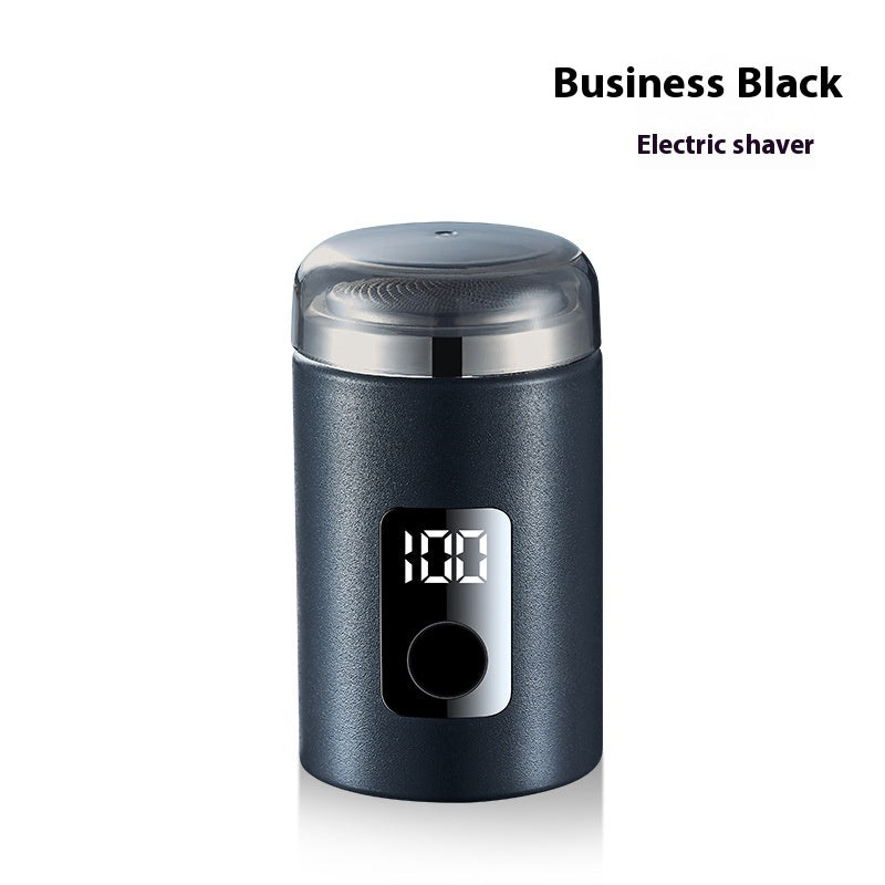 Mini Electric Shaver with Power Display - Rechargeable Men's Grooming