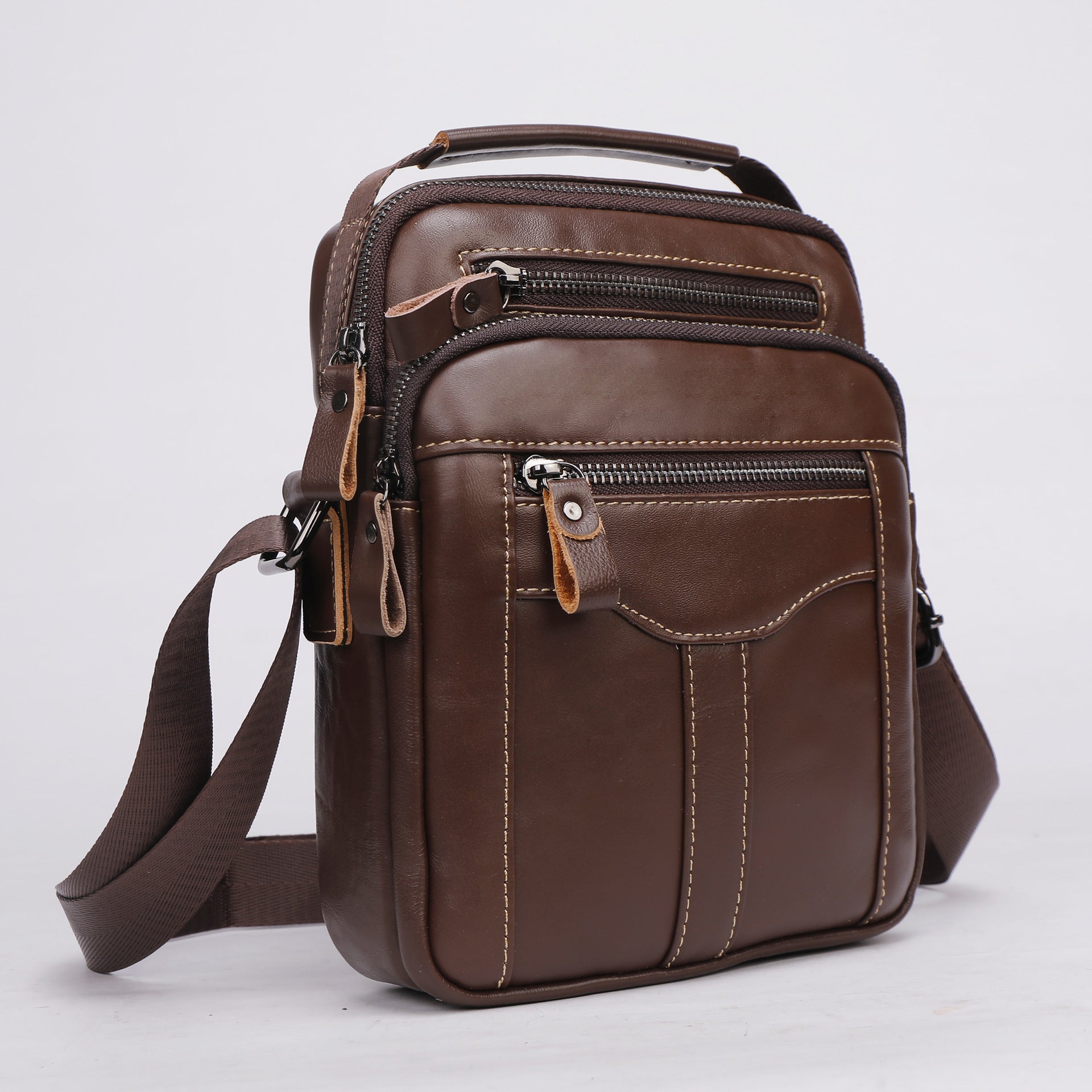 Genuine Leather Crossbody Phone Bag For Travel And Everyday Use Portable Casual Design 18 By 23 By 8 Cm