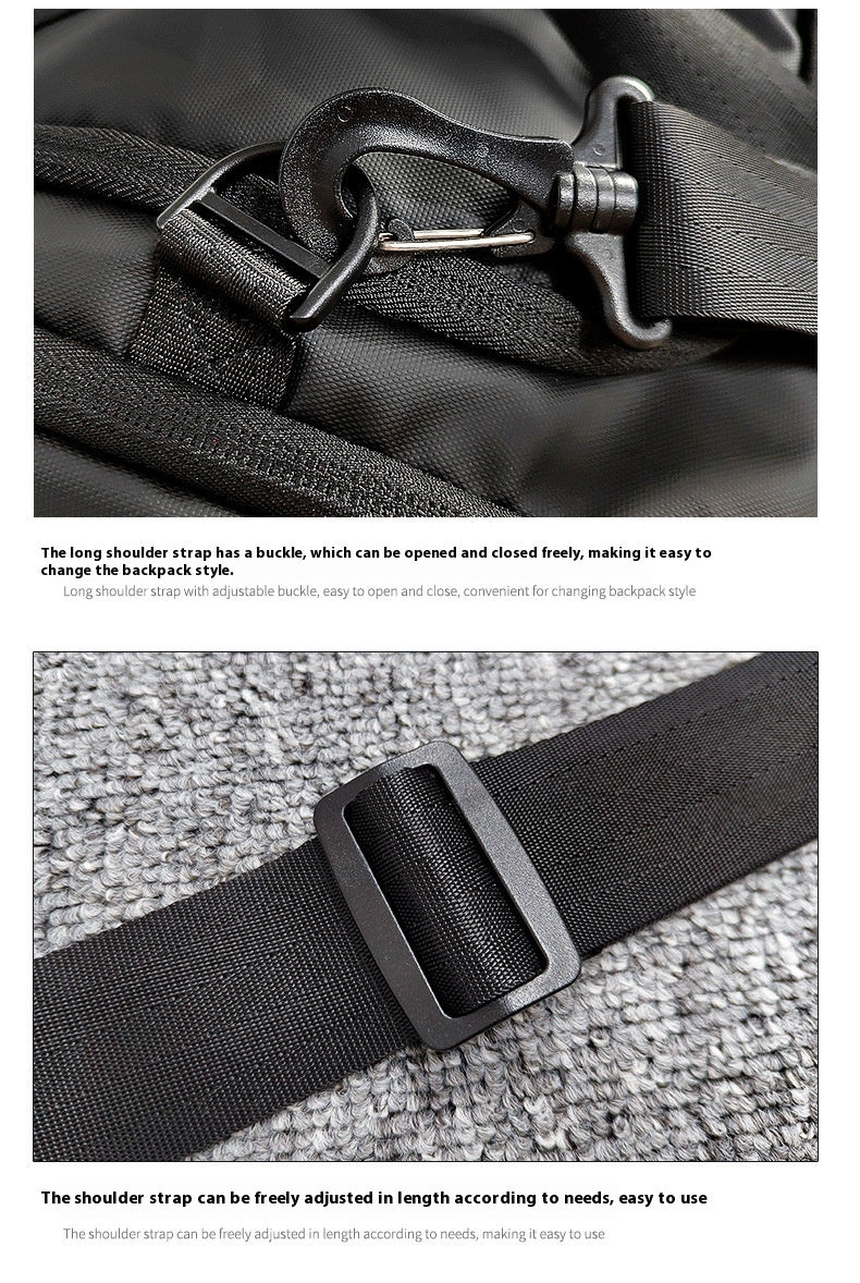 Independent Shoe Warehouse Travel Bag Crossbody Fitness Bag For Sports Training Urban Style Black PU 24 Inch Breathable