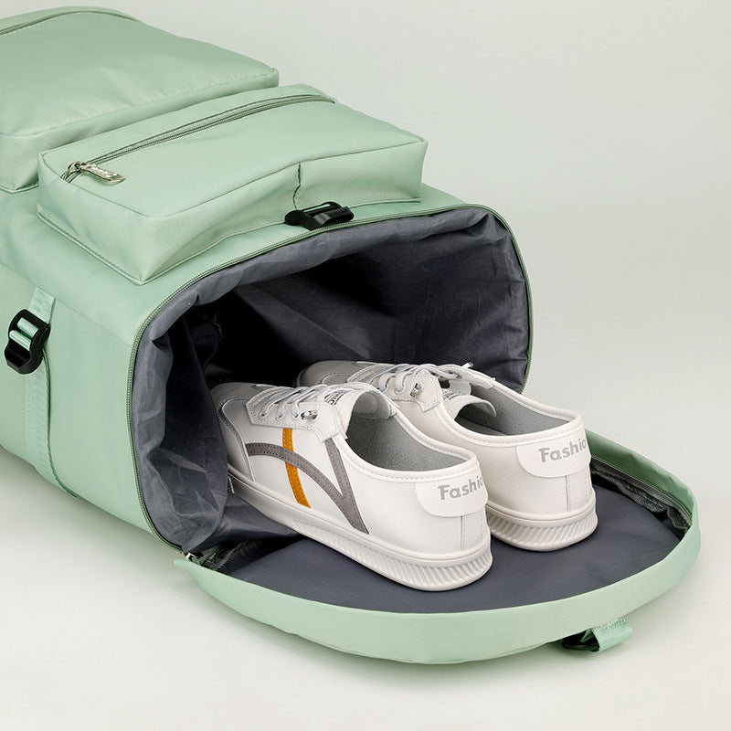 Unisex Large Capacity Dry Wet Separation Fitness Backpack For Travel And Short Distance Luggage Bag