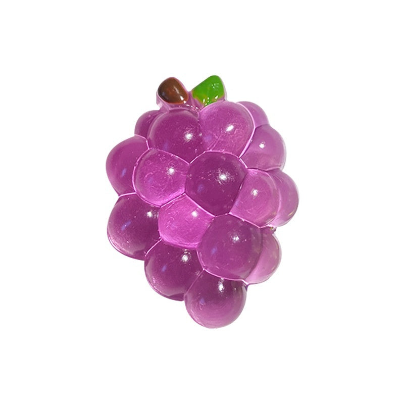 Purple transparent grape stress-relief toy with hex-tile bubble beads