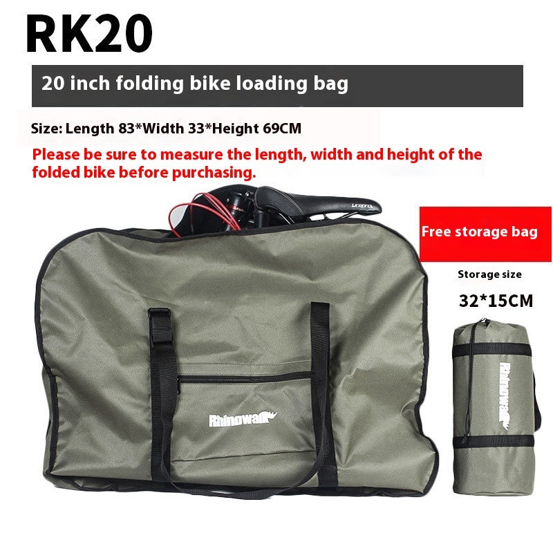 Folding Bicycle Portable Bag for Travel Luggage Case RK Series 14 16 20 26 Inch Black