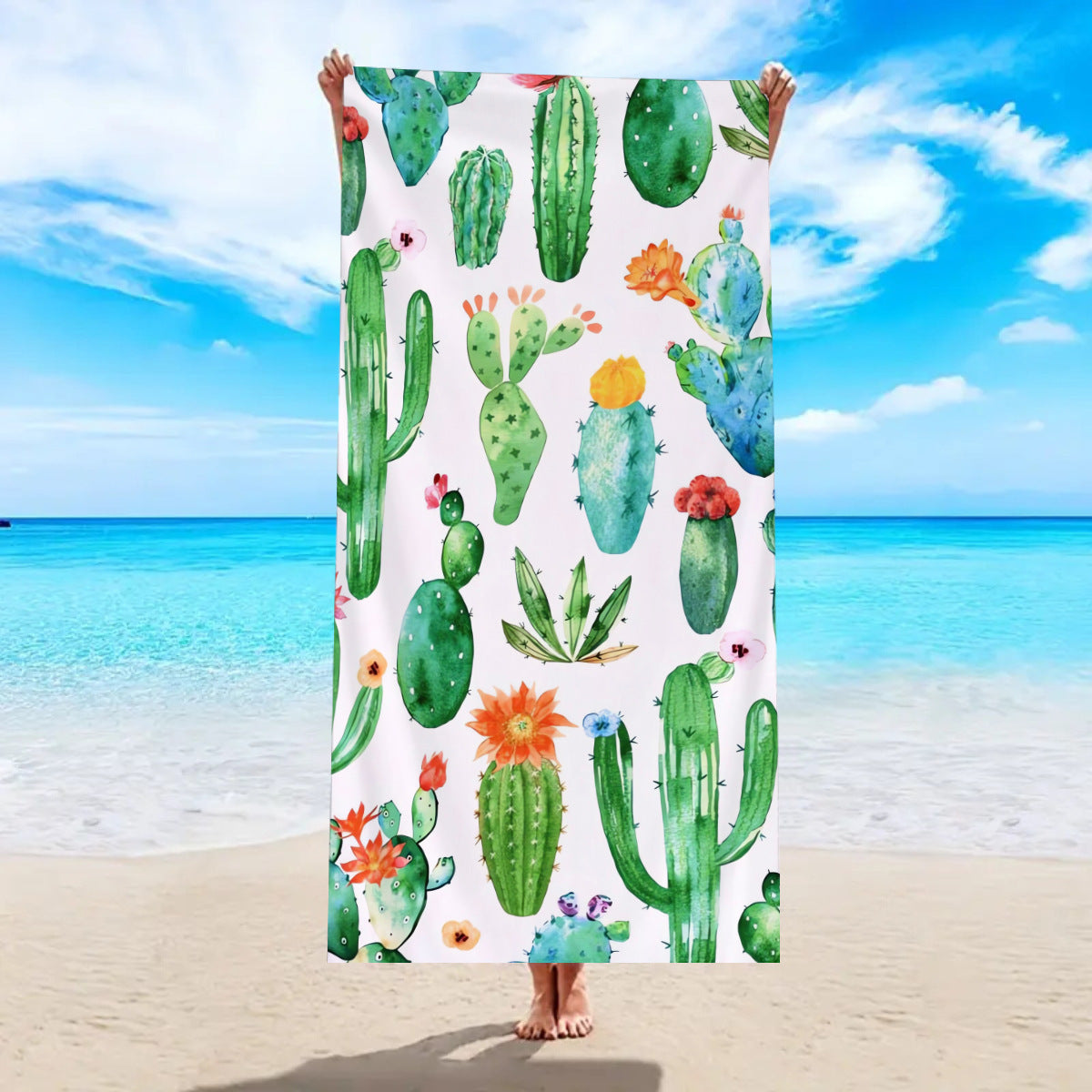 Quick-drying Microfiber Beach Bath Towel Double-sided Velvet