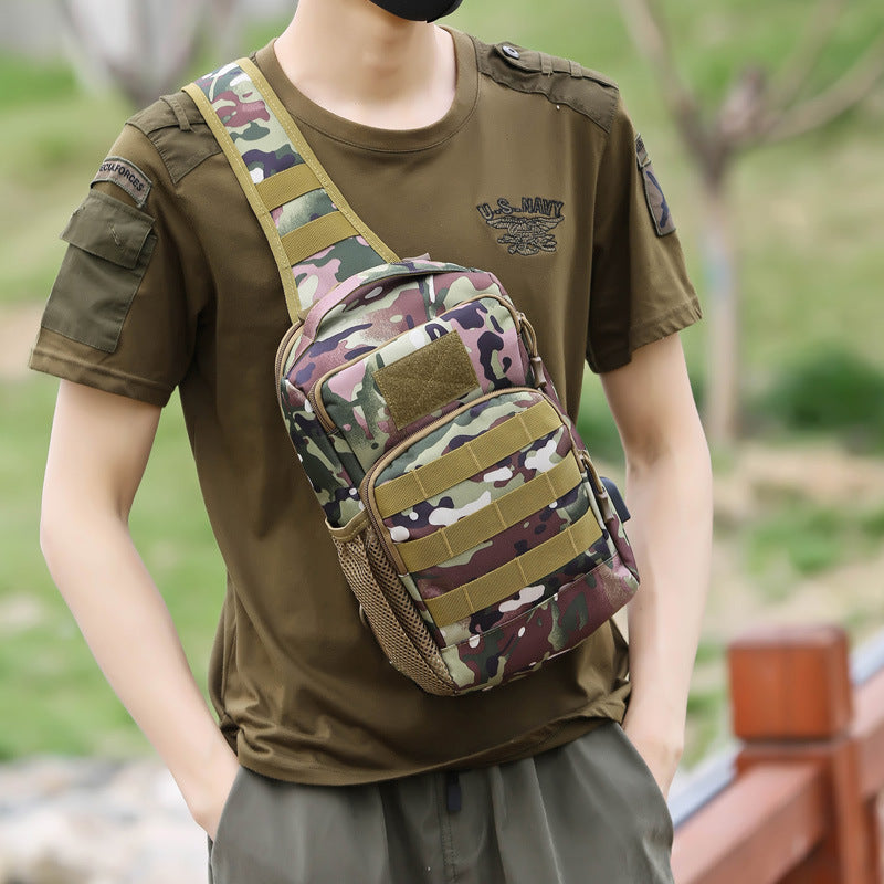 Outdoor Lure Camouflage Large Capacity Multi Functional Tactical Chest Bag For Men And Women Crossbody Shoulder Bag