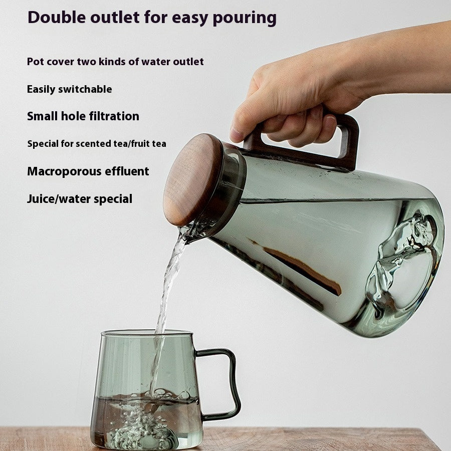 Household Borosilicate Glass Cold Water Bottle Large Capacity