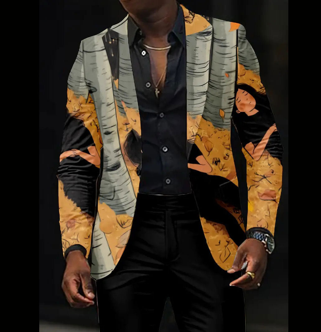 Casual All-match Dark Men's Coat