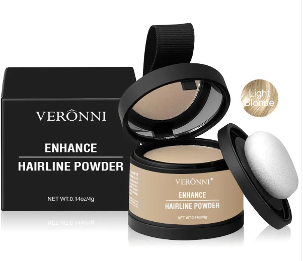 Hairline powder concealer compact with puff, shade Light Blonde.