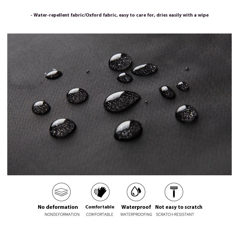 Mens Multifunctional Casual Shoulder Bag Oxford Cloth Wear Resistant 8 Inch Black