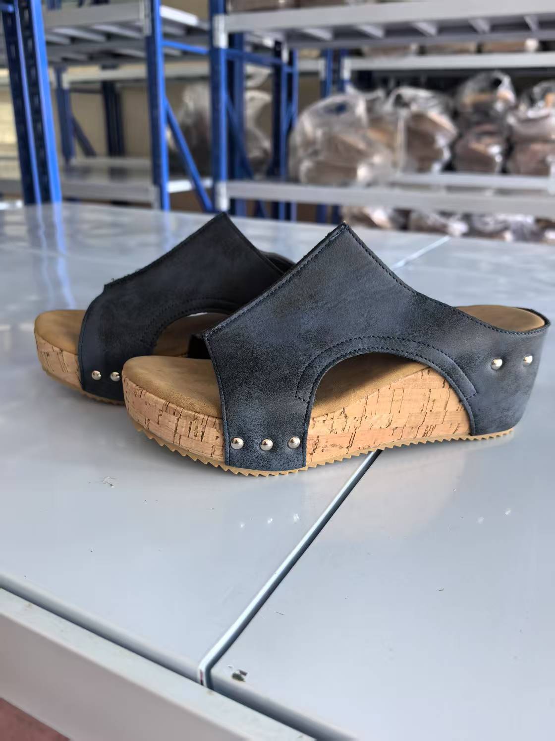 Popular Summer Roman Wedge Sandals - Round Head Thick Bottom Design