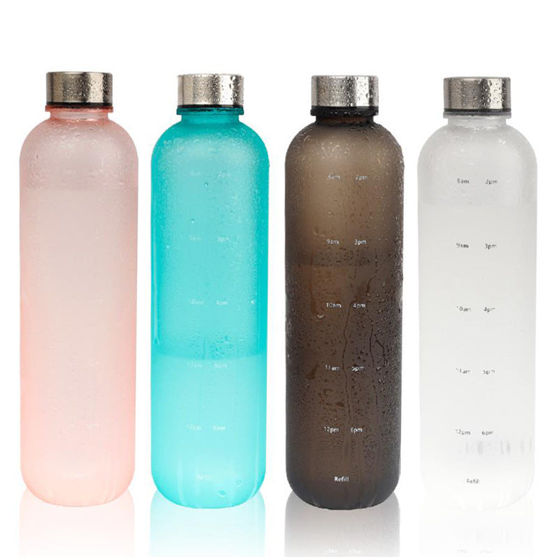 1L Tritan Water Bottle Frosted Gradient With Sports Handle BPA Free Plastic Bottle