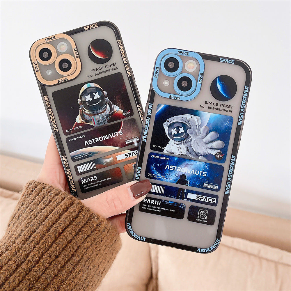 Fashion Space Astronaut Graffiti Phone Case For iPhone 8 Plus 7 Plus X Xs Xs Max XR 11 Pro Silicone TPU