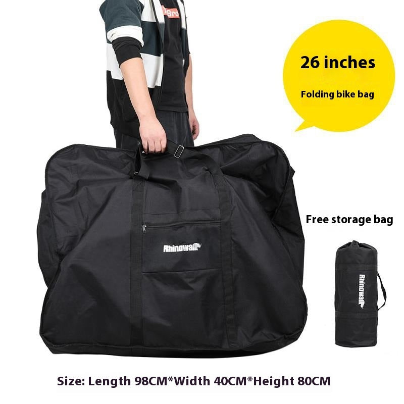 Folding Bicycle Portable Bag for Travel Luggage Case RK Series 14 16 20 26 Inch Black