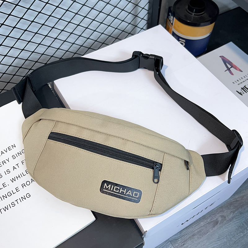 Unisex Fashion Nylon Fanny Pack Sports and Leisure Messenger Bag Featuring Multiple Color Options and Convenient Pocket