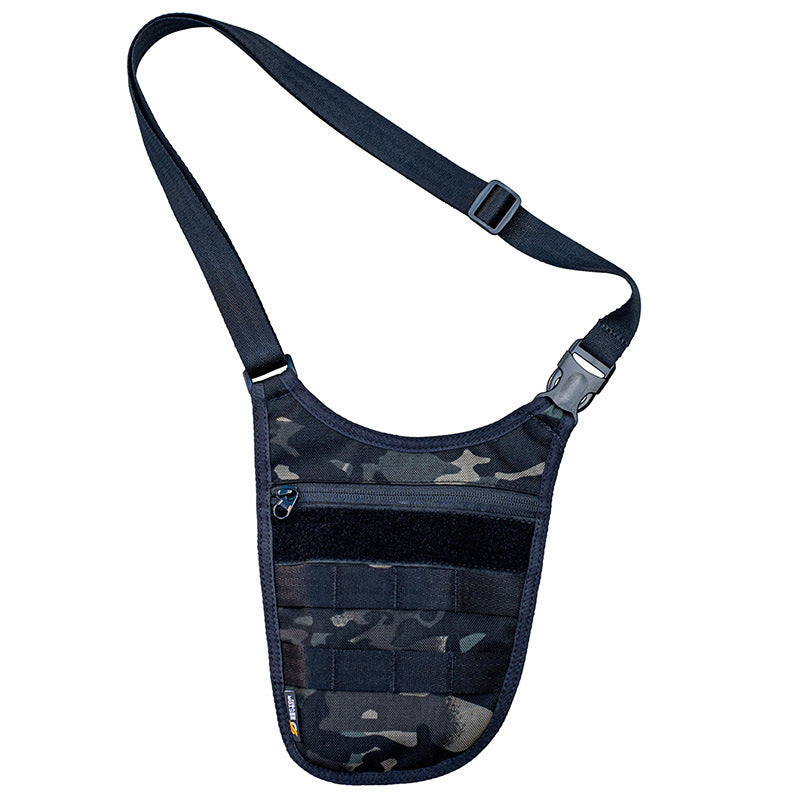 Underarm Invisible Shoulder Messenger Bag Anti Theft For Outdoor Sports Nylon Black