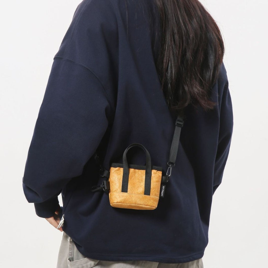 Mini Tote Bag Earphone Coin Purse Tyvek Daily Use Horizontal Square Three Dimensional Pocket Available In Colors