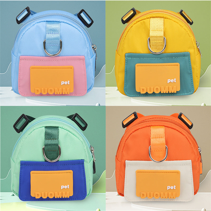 Pet Snack Storage Bag Large Capacity Multifunction Pet Backpack With Adjustable Harness For Travel Hiking Walking