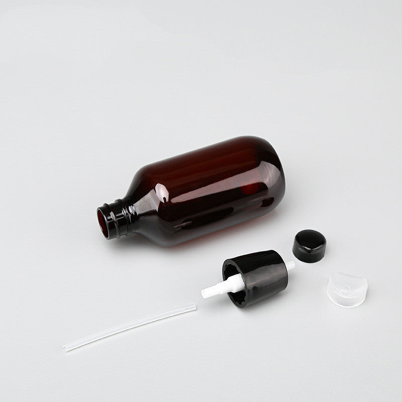 200ml Brown Plastic Lotion Bottle With Pump Head For Shower Gel And Shampoo Bottling PET PP