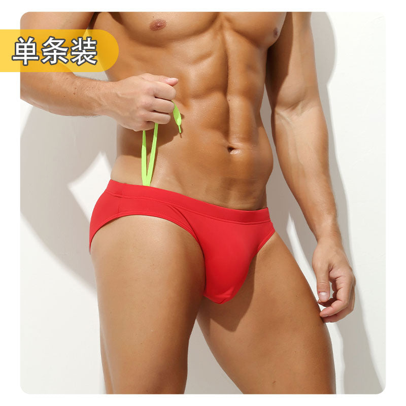 Men's Triangle Solid Color Low Waist Personality