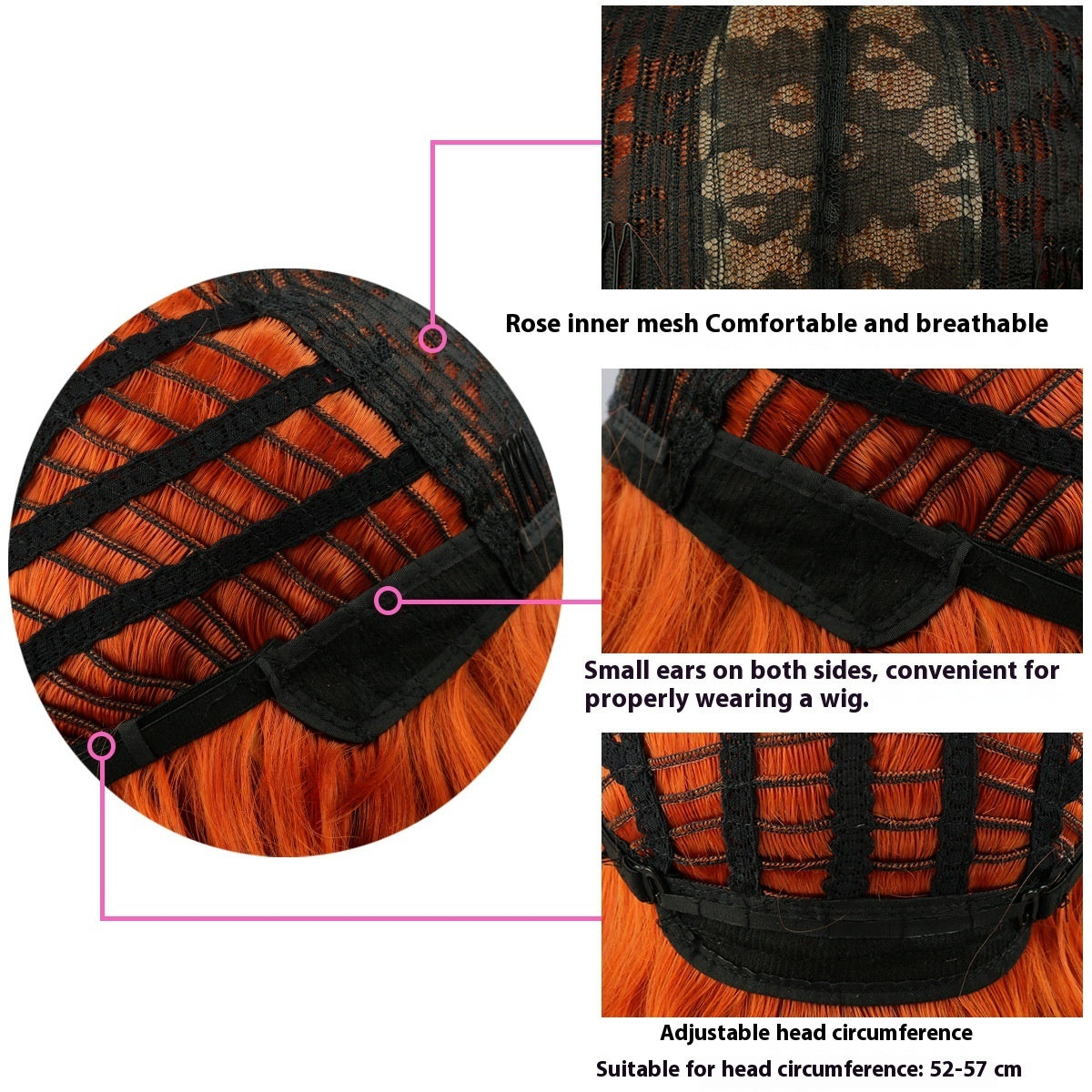 Women's Big Fashion Wavy Bangs Synthetic Wigs