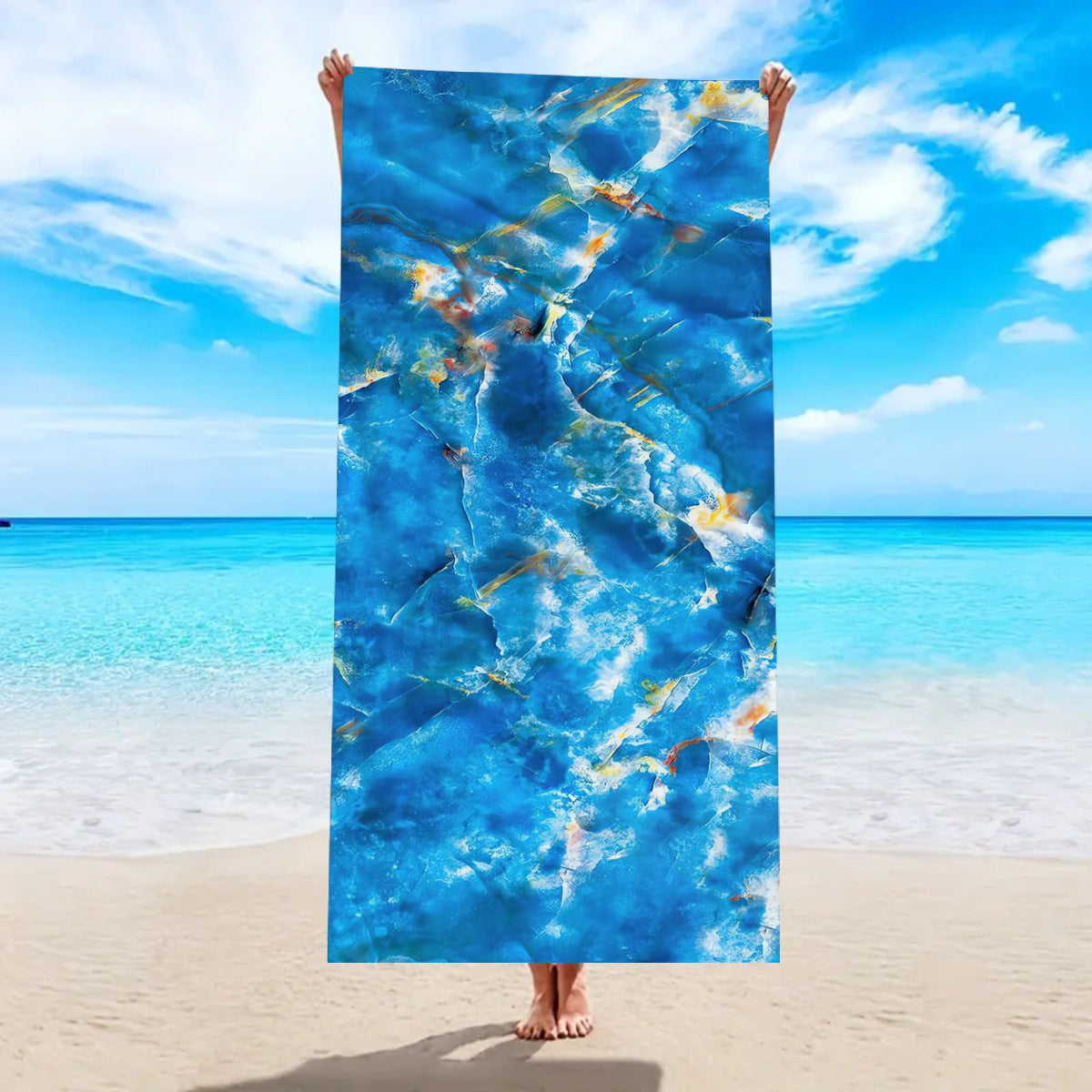 Quick-drying Microfiber Beach Bath Towel Double-sided Velvet