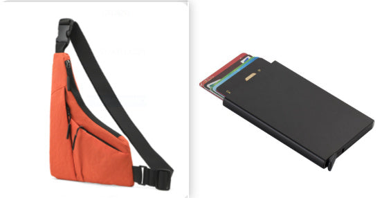 Mens Close Fitting Derm Triangle Bag Crossbody Chest Bag Waterproof 32x3x23 CM Everyday Use