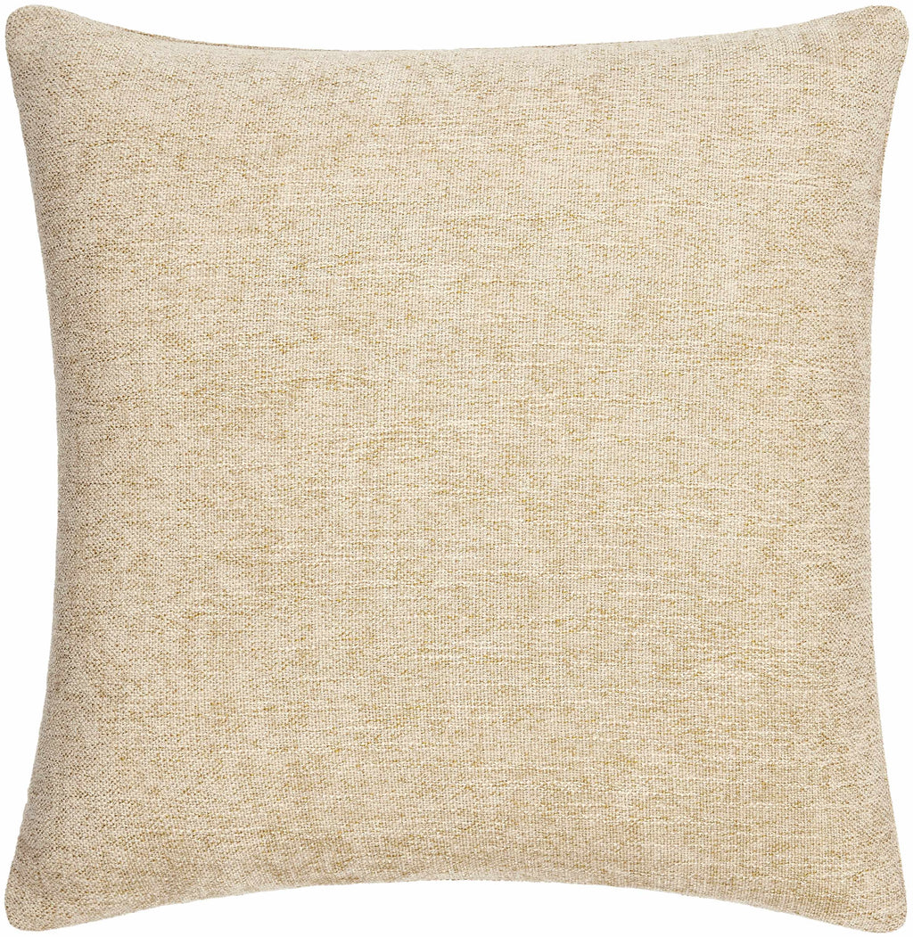 Aeneas Tan & Cream Polyester Square Throw Pillow Cover