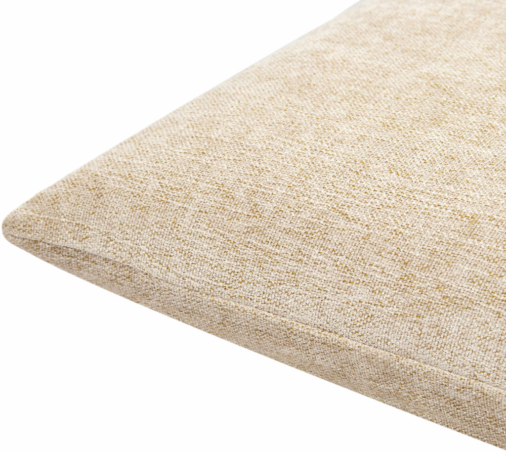 Aeneas Tan & Cream Polyester Square Throw Pillow Cover