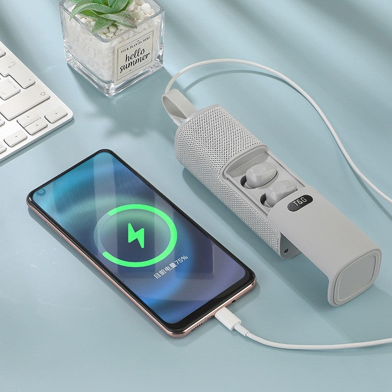 Three In One Portable Wireless Bluetooth Speakers Headphone And Power Bank Ideal For Travel