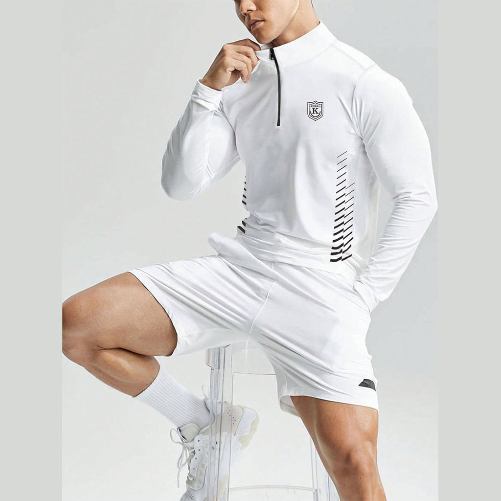 Outdoor Running Outfit Elastic Quick Drying Clothes Solid Color European Sizes S to XXL