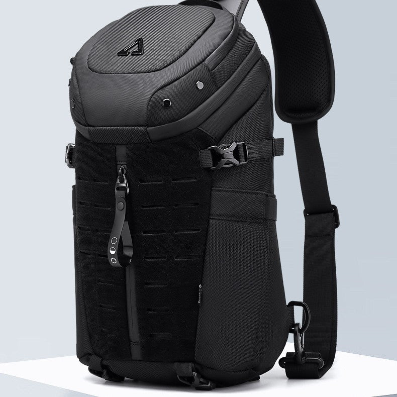 Mens Sports Waterproof Crossbody Bag For Travel And Everyday Use In Gray Black Sapphire Blue Camouflage