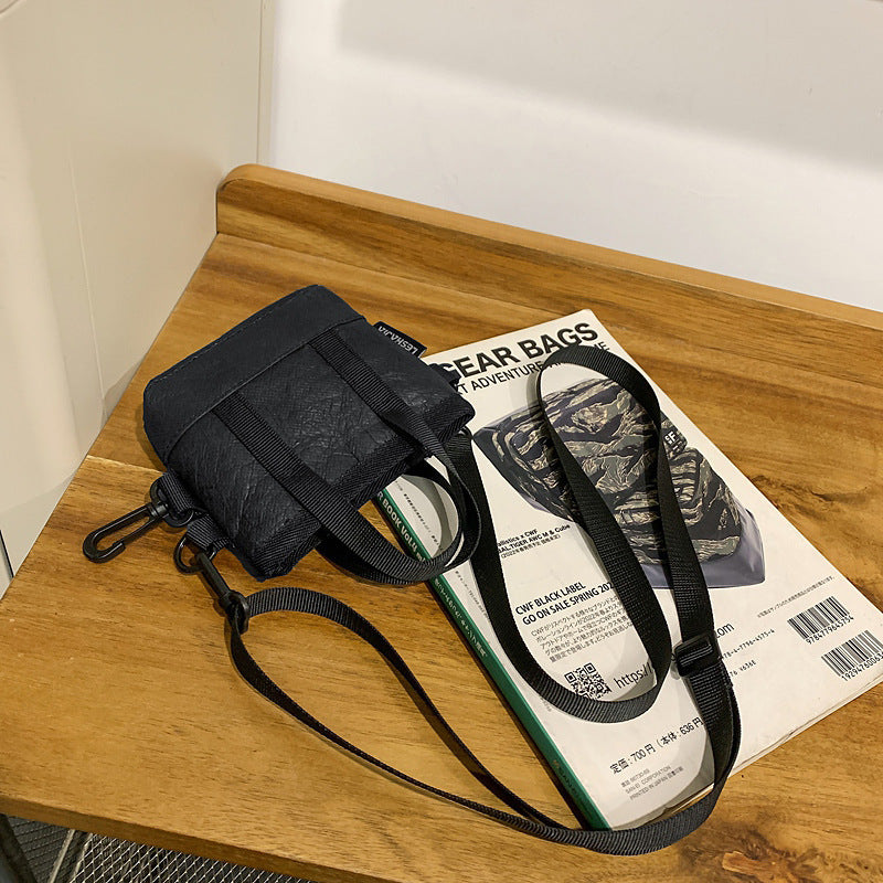 Mini Tote Bag Earphone Coin Purse Tyvek Daily Use Horizontal Square Three Dimensional Pocket Available In Colors