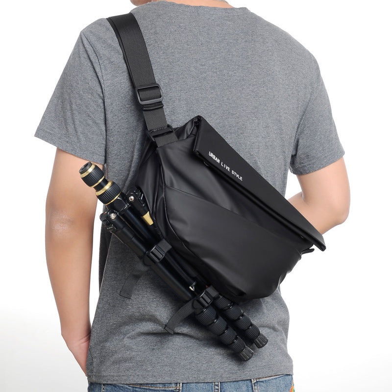 Mens Functional Crossbody Camera Bag Waterproof Tablet Pocket Multifunction Messenger Bag
