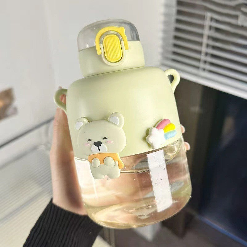 Girls' Cute Portable Sports Water Bottle - BPA-Free Hydration