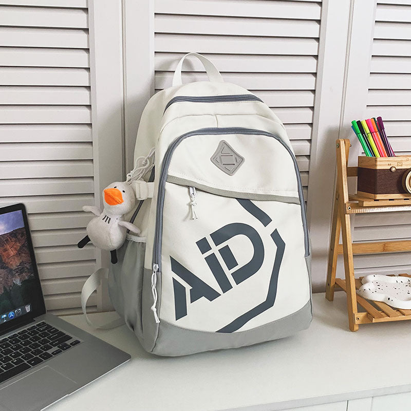 Street Trend Small Casual Nylon Backpack Bag Unisex All Match Daily Use School Bag