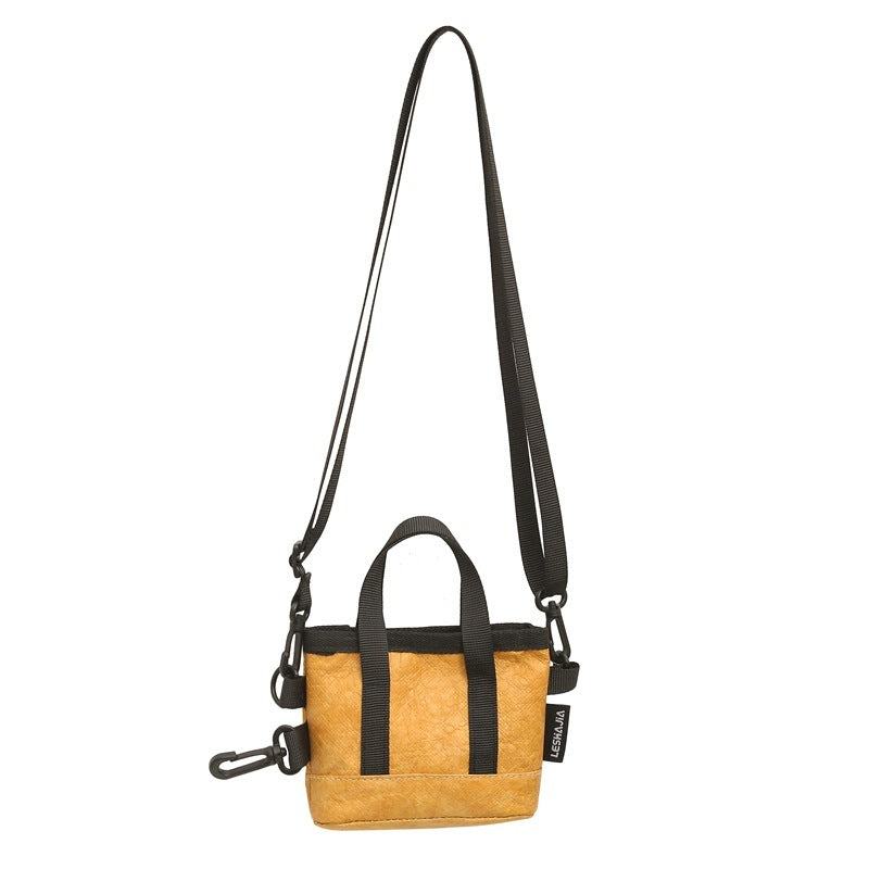 Mini Tote Bag Earphone Coin Purse Tyvek Daily Use Horizontal Square Three Dimensional Pocket Available In Colors