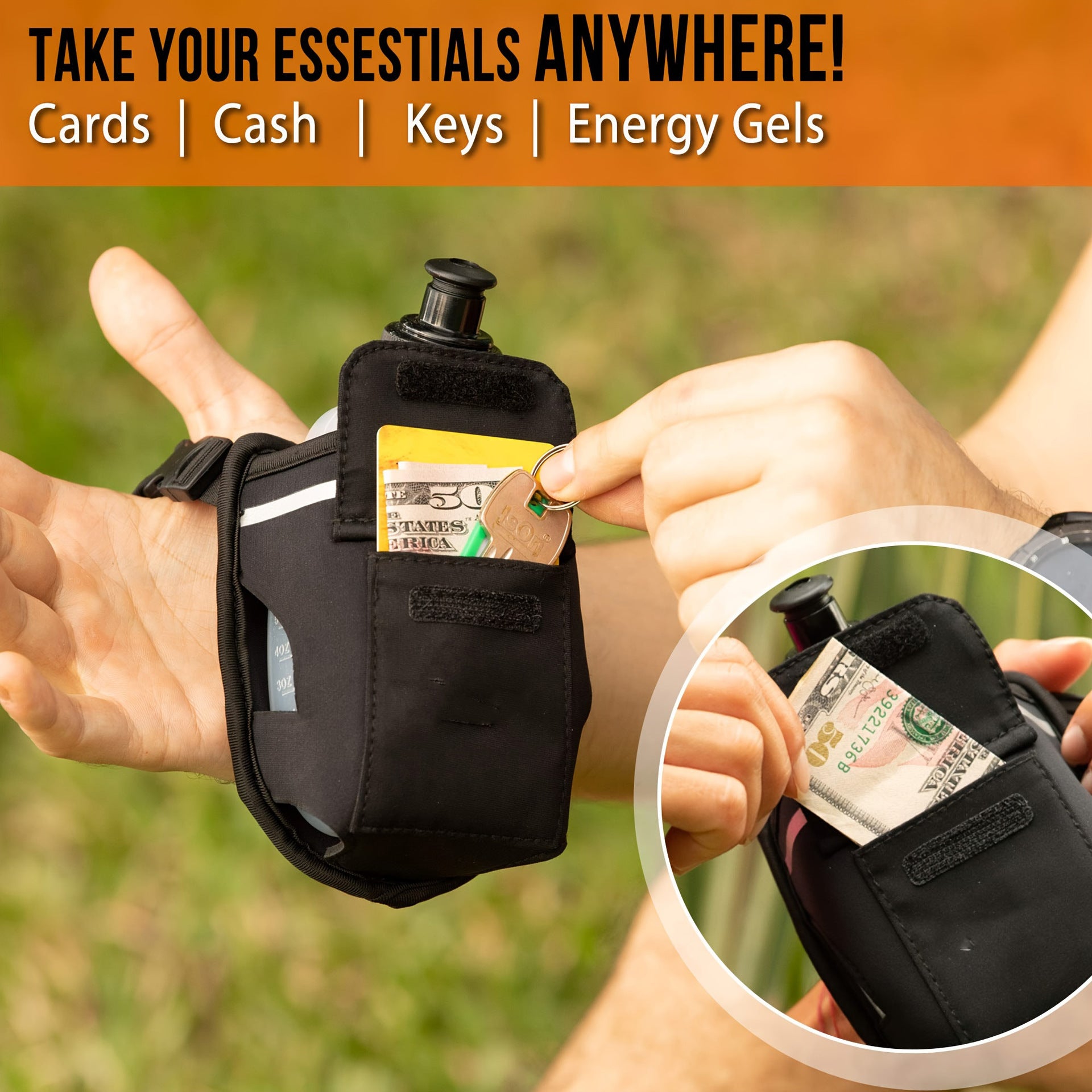 Portable Belt Running Bag Neoprene Waterproof 3L Adjustable Outdoor Sports Waist Pack Gear