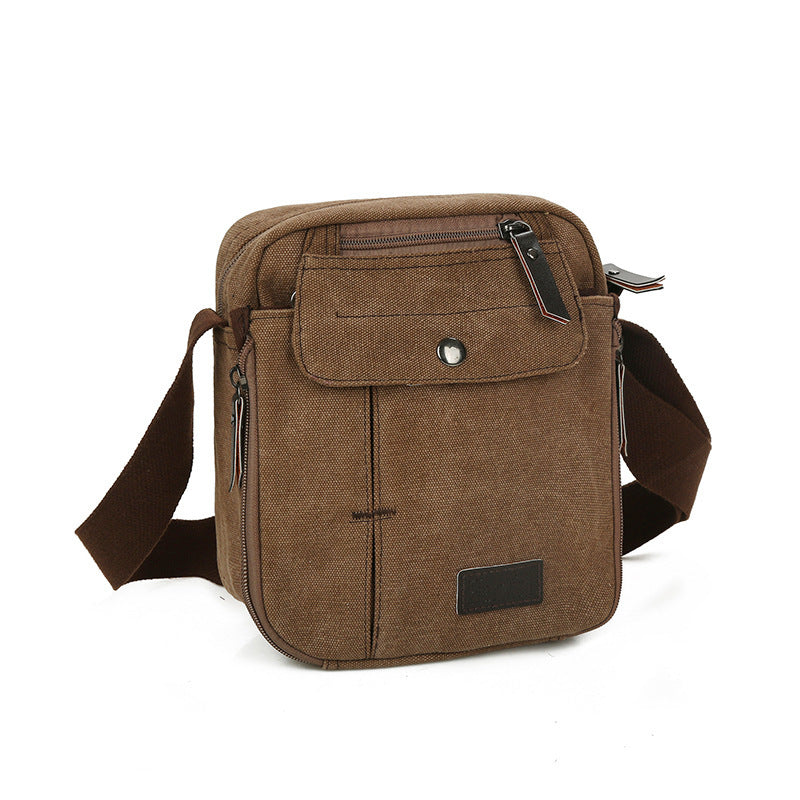 Casual Small Crossbody Korean Style Canvas Shoulder Bag For Men Urban Minimalist Design