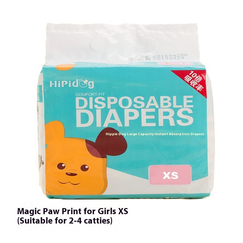 10Pcs Per Bag Dog Diapers With Adjustable Size Breathable Soft Material And Hook And Loop Leak Protection For Secure Fit