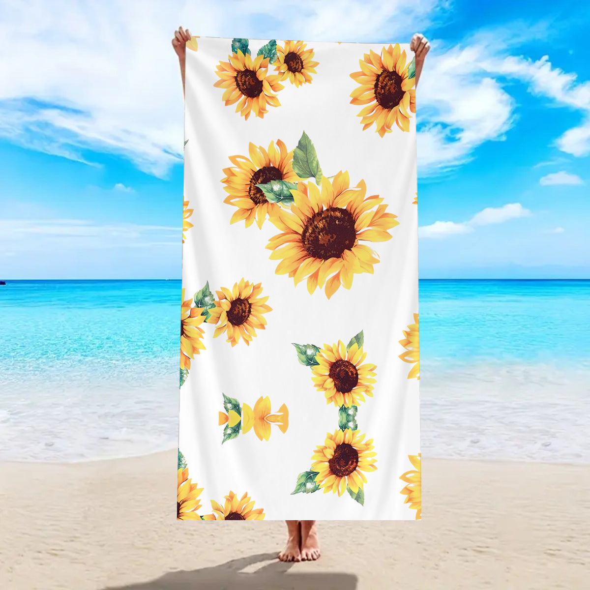 Quick-drying Microfiber Beach Bath Towel Double-sided Velvet